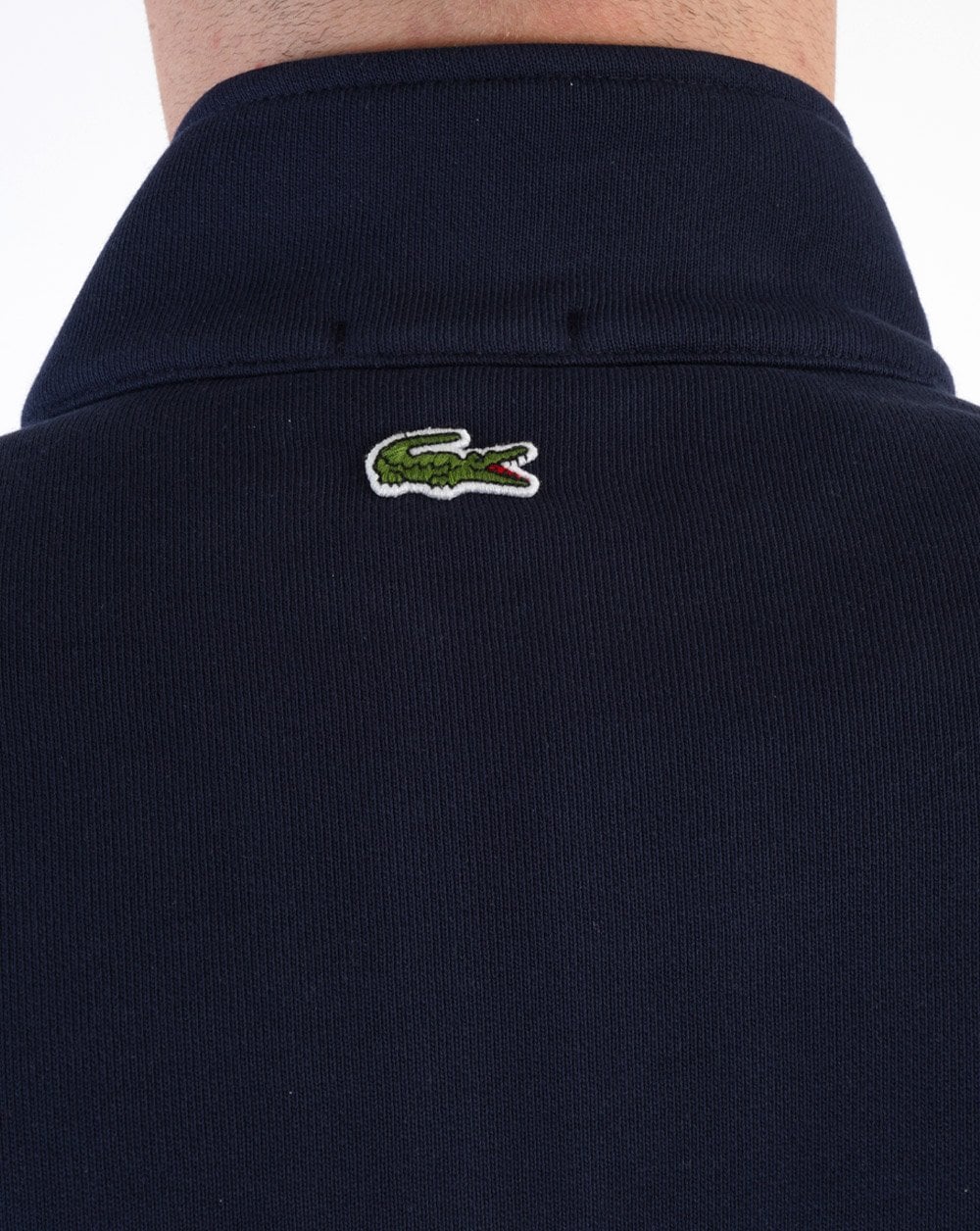Lacoste 1/4 Zip Sweatshirt Navy - Image 4