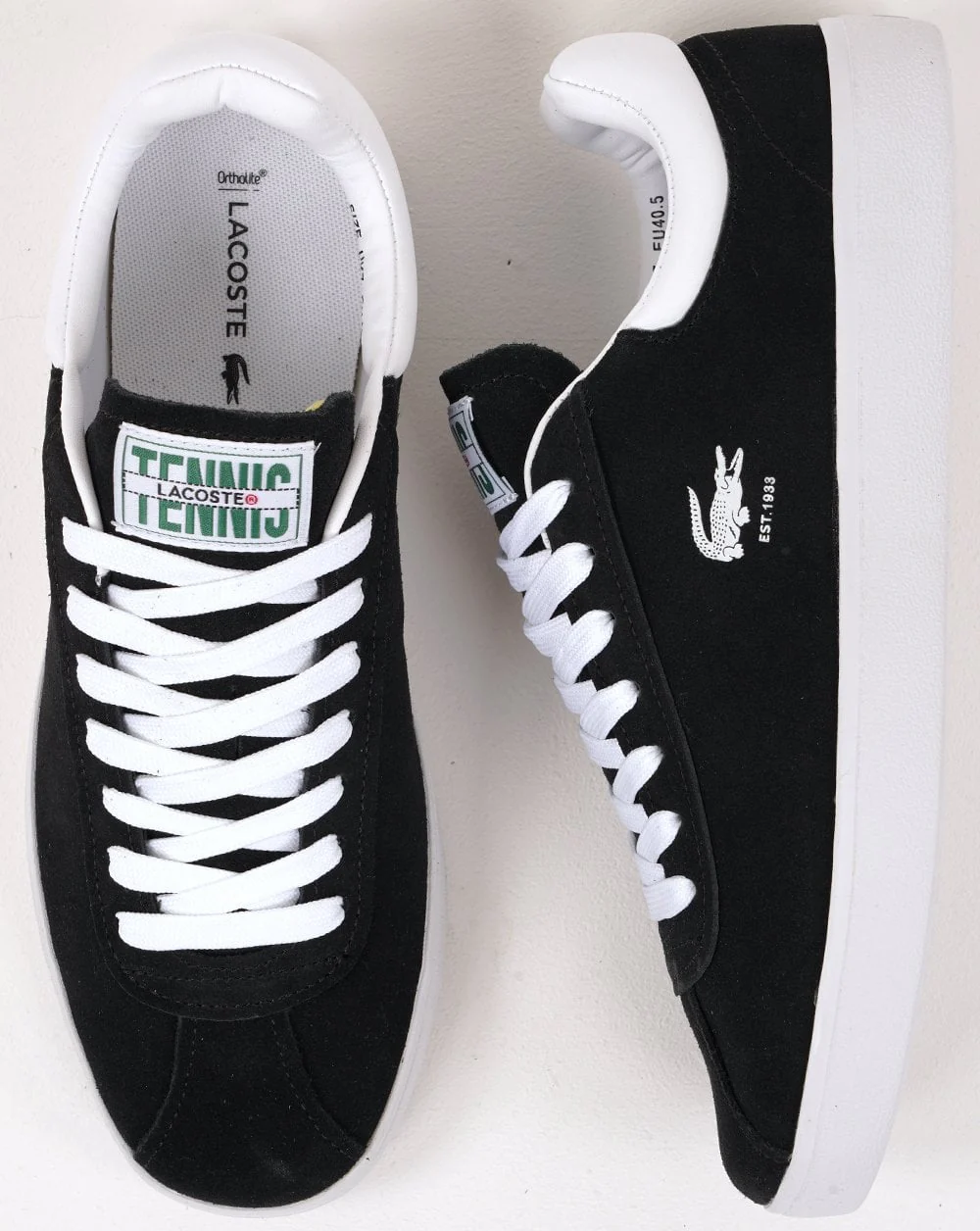 Lacoste Baseshot Trainers Black/White - Image 4