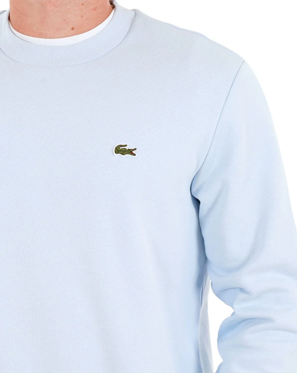 Lacoste Brushed Cotton Sweatshirt Light Blue - Image 2