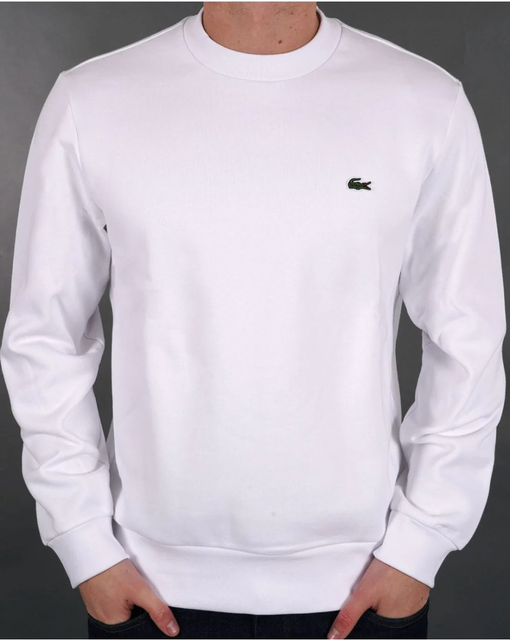 Lacoste Brushed Cotton Sweatshirt White