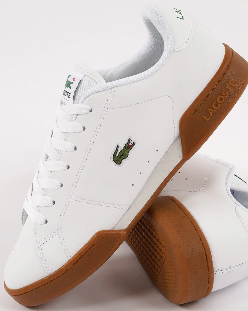Lacoste Carnaby Cup Leather Trainers White/Gum - Image 2