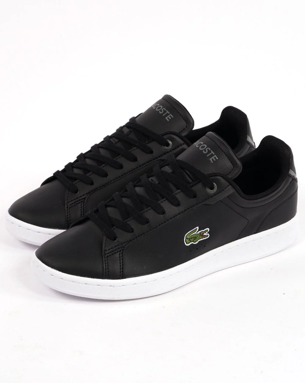 Lacoste Carnaby Pro Leather Trainers Black/White - Image 2