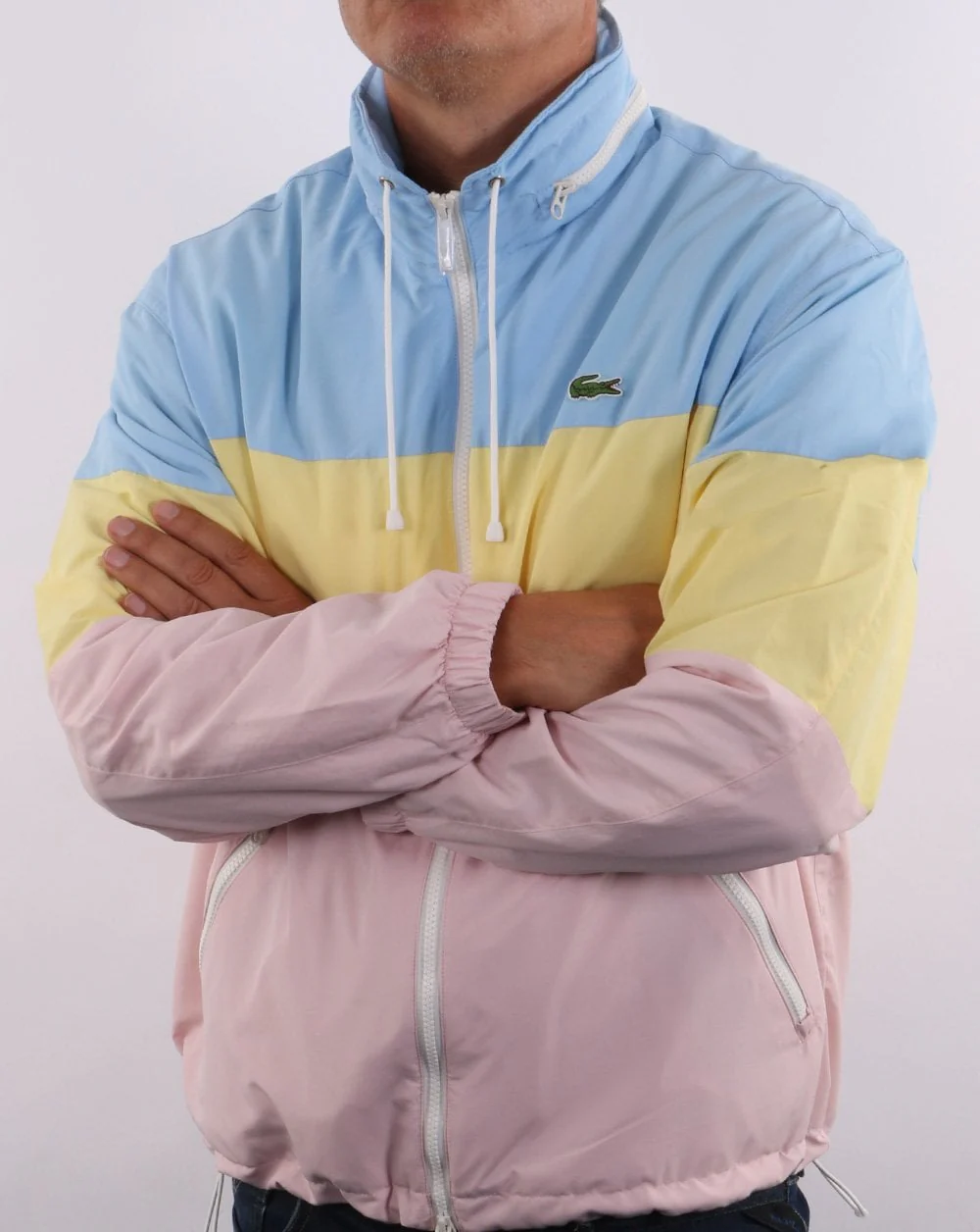 Lacoste Colour Block Jacket Sky Blue/Yellow/Pink - Image 4