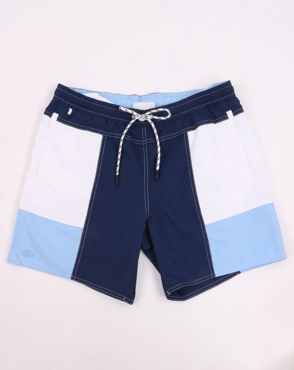 Lacoste Colourblock Swim Shorts Blue/White