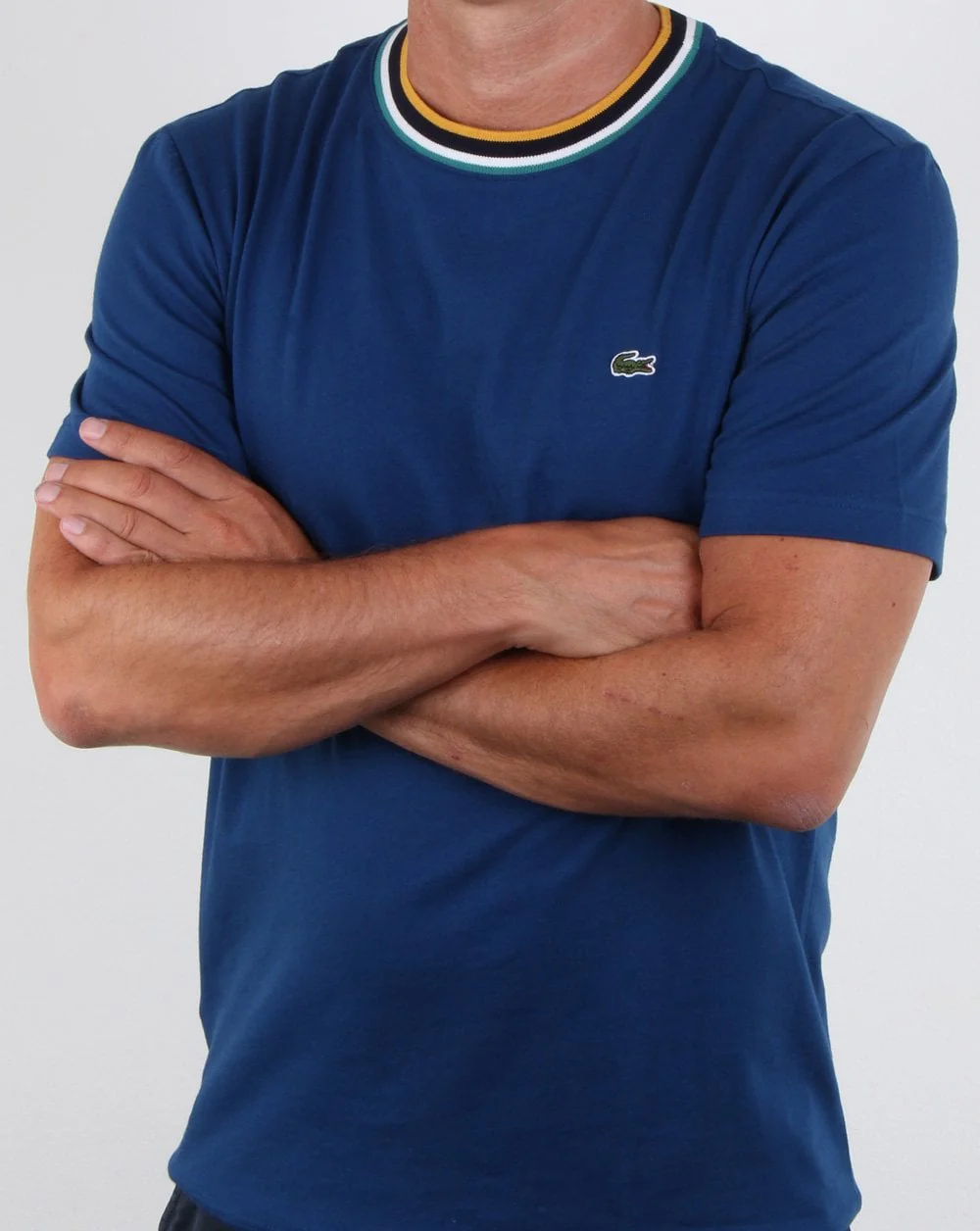 Lacoste Contrast Crew T-shirt Blue - Image 3