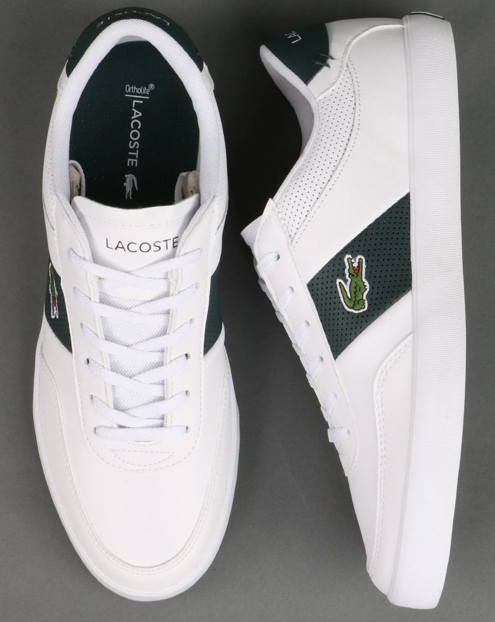 Lacoste Court Master Trainer White/Dark Green - Image 2