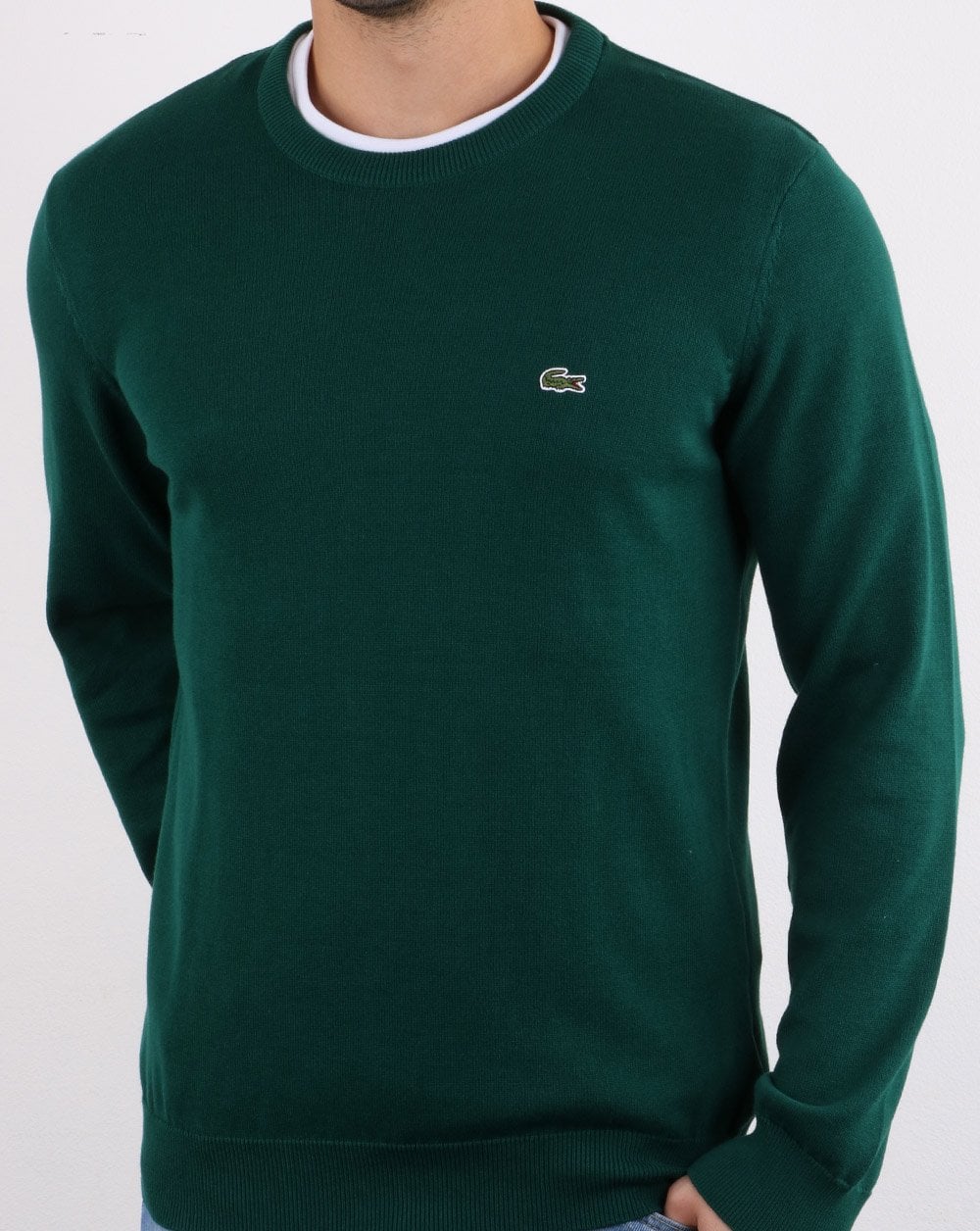 Lacoste Crew Neck Jumper Dark Green - Image 2