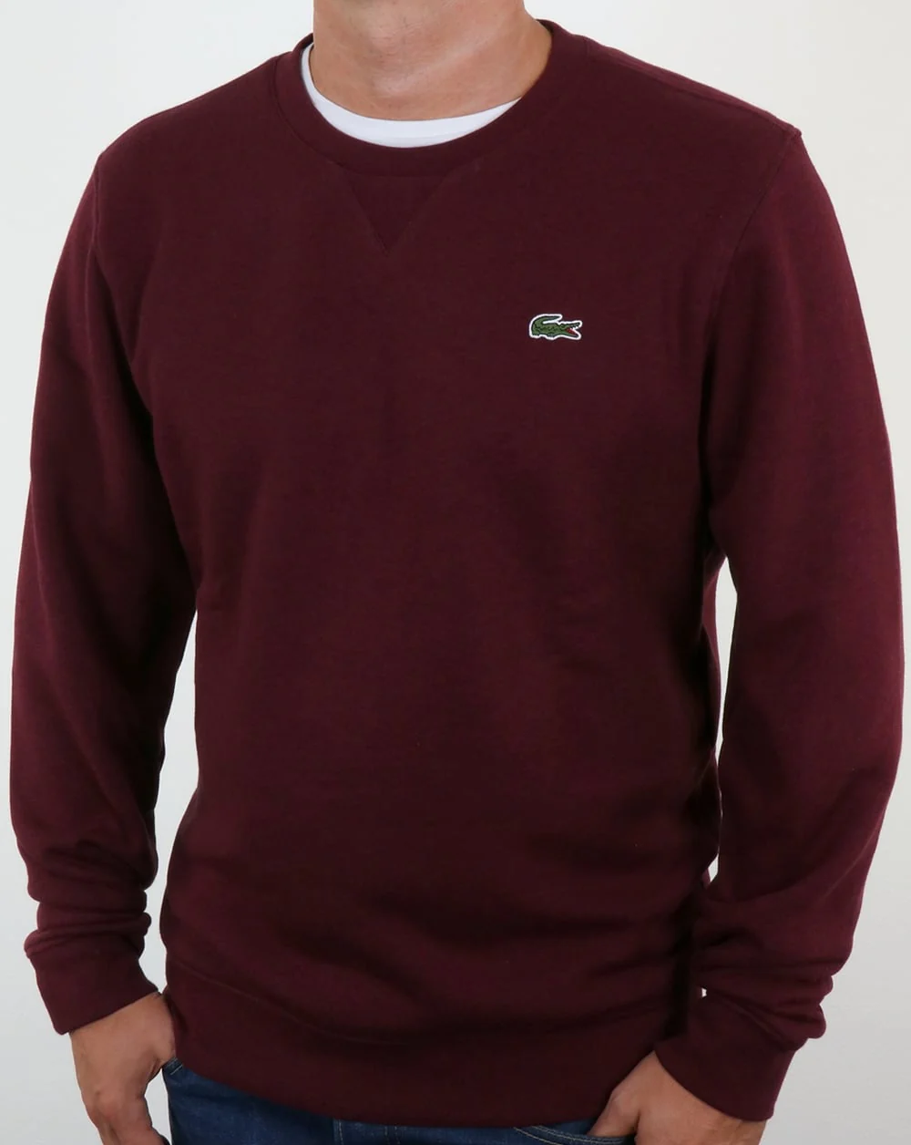 Lacoste Crew Neck Sweatshirt Deep Red Marl
