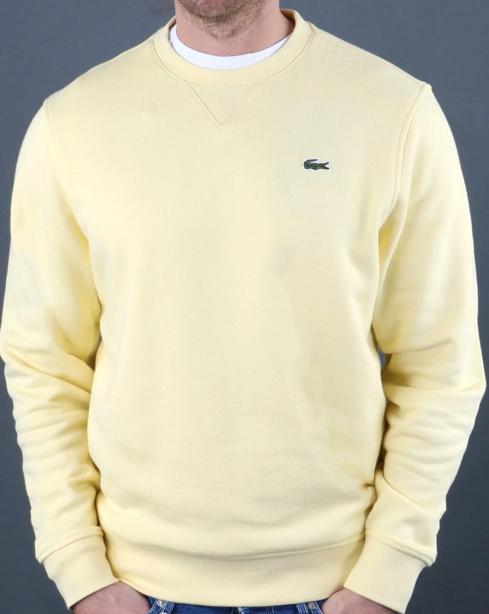 Lacoste Crew Neck Sweatshirt Pastel Yellow
