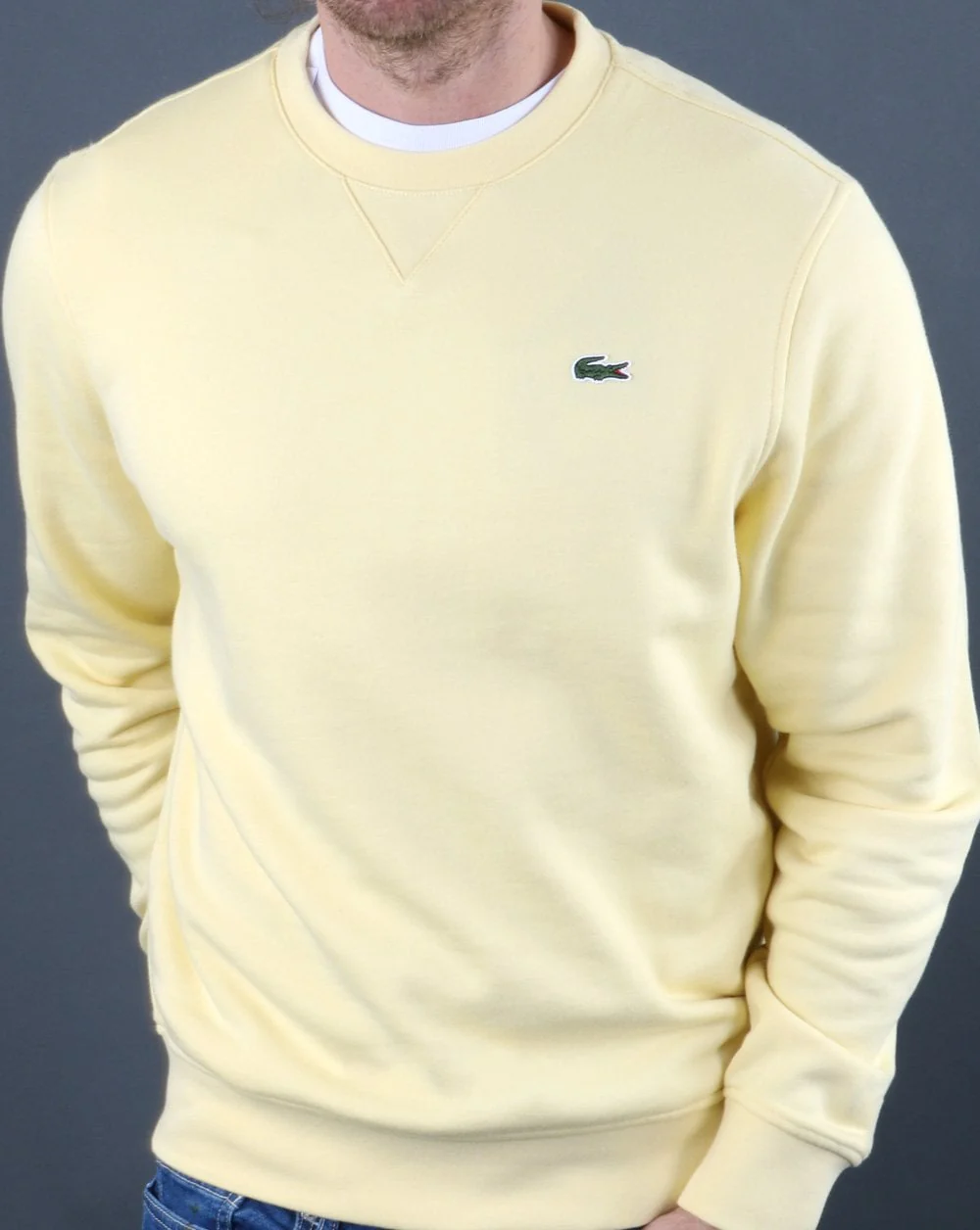 Lacoste Crew Neck Sweatshirt Pastel Yellow - Image 2