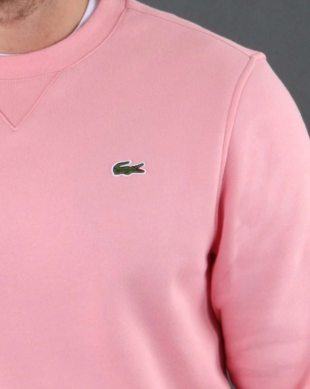 Lacoste Crew Neck Sweatshirt Pink - Image 2