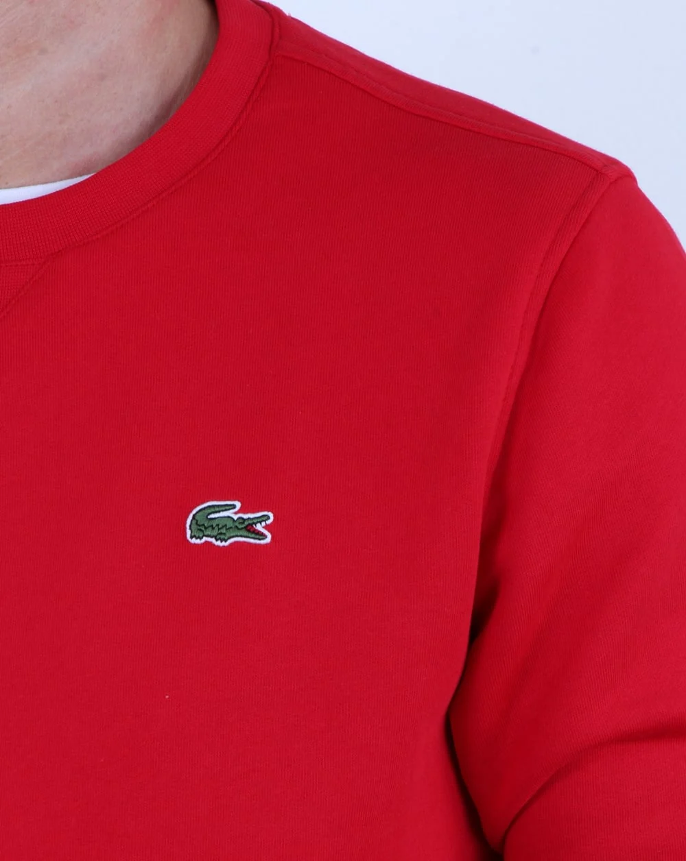 Lacoste Crew Neck Sweatshirt Red - Image 2