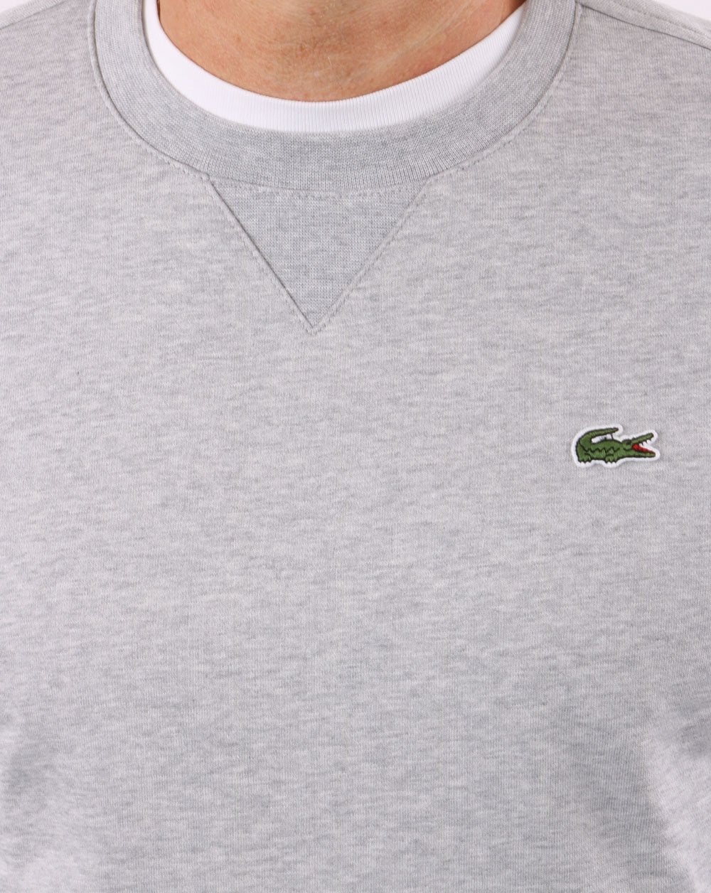 Lacoste Crew Neck Sweatshirt Silver Chine - Image 2