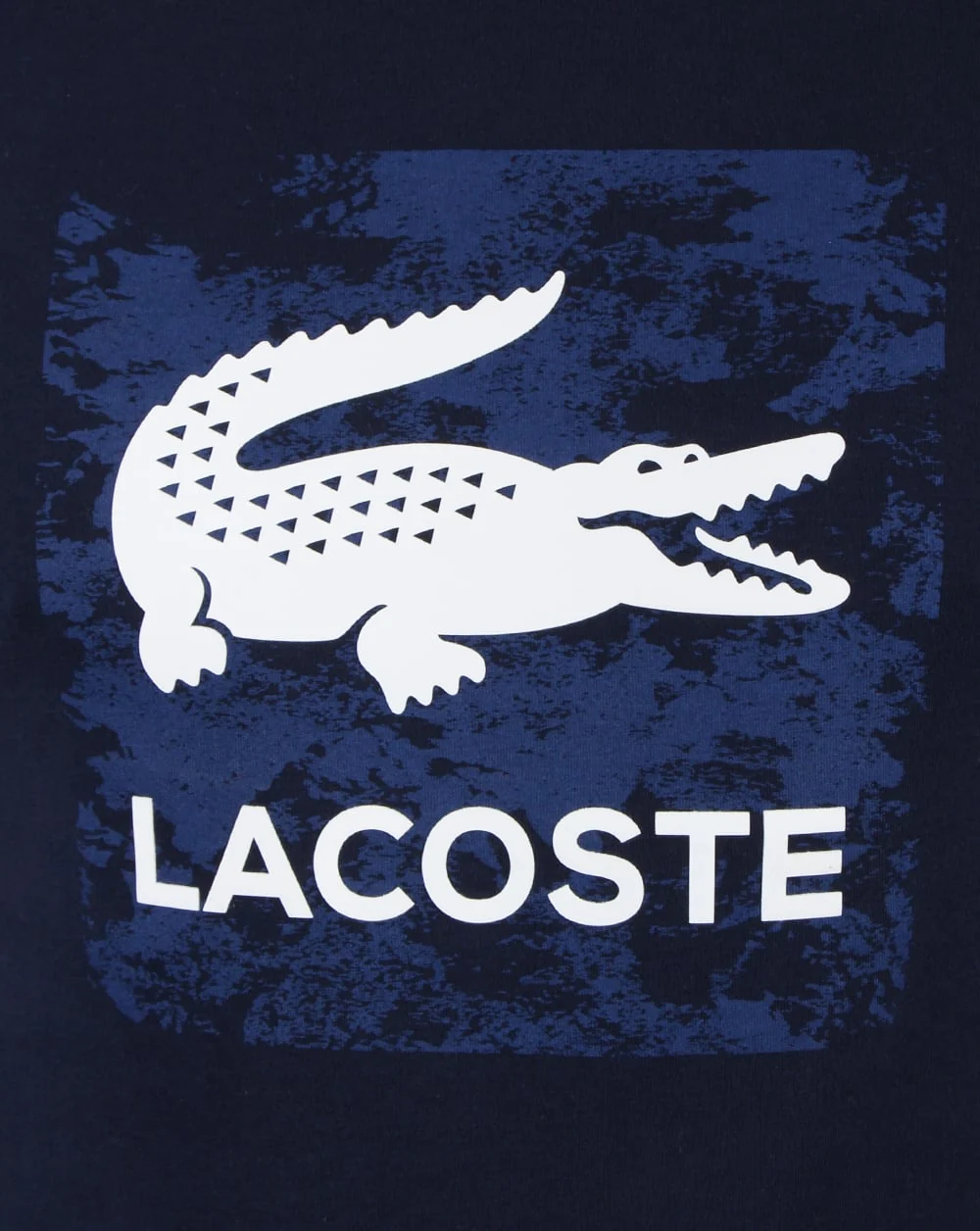 Lacoste Croc Stamp T Shirt Navy - Image 2