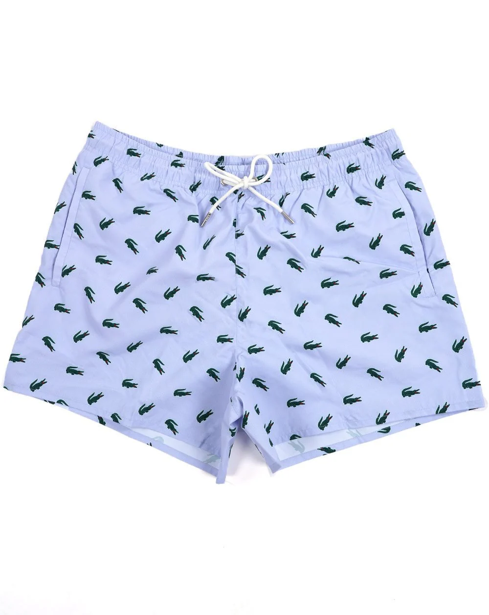 Lacoste Crocodile Print Swim Short Light Blue
