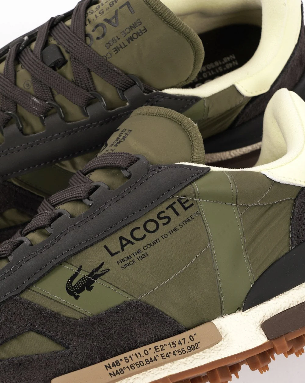 Lacoste Elite Active Trainers Khaki/Dark Green - Image 3
