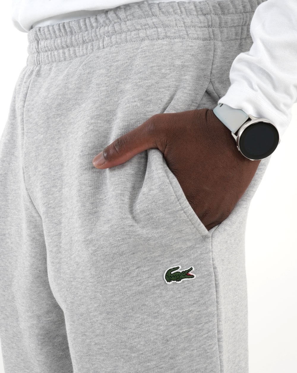 Lacoste Fleece Track Pant Silver Chine - Image 2