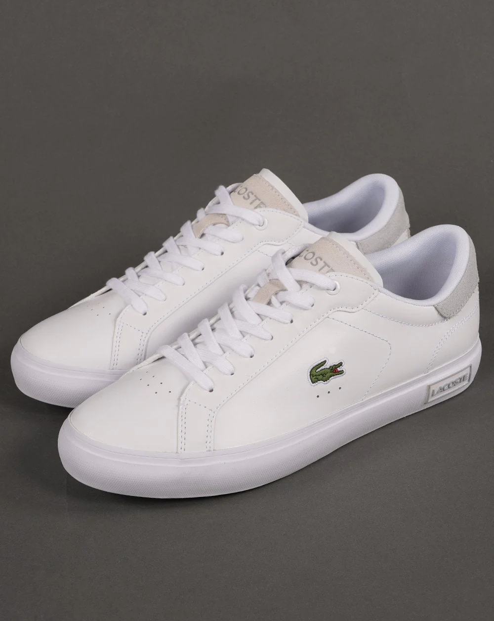 Lacoste Footwear Powercourt 124 SMA Trainer White/Light Grey - Image 2