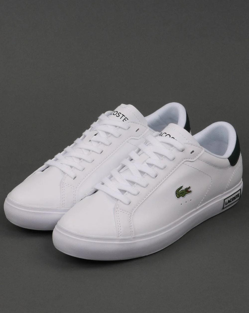 Lacoste Footwear Powercourt Trainer White/dark Green - Image 3