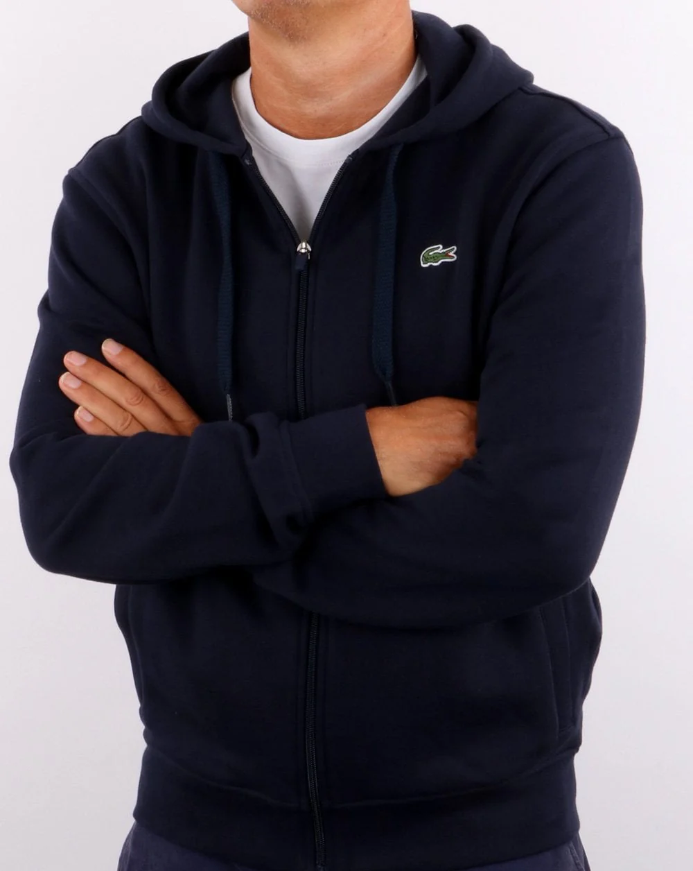 Lacoste Full Zip Hoodie Navy