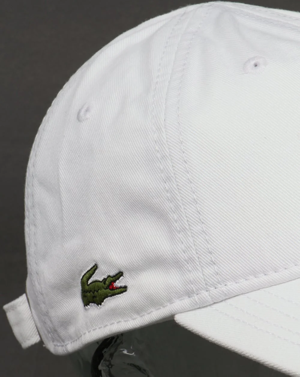 Lacoste Gabardine Baseball Cap White - Image 2