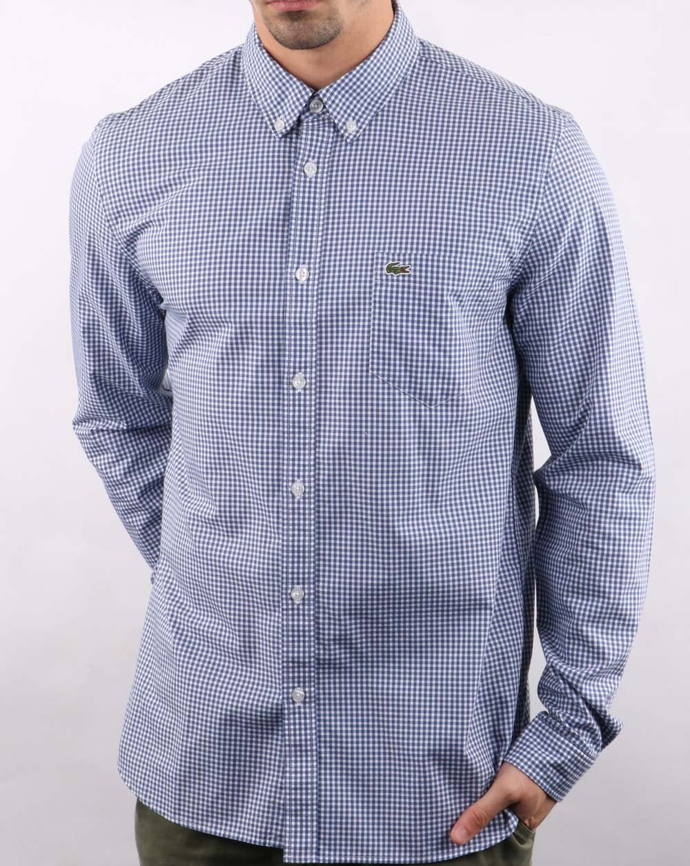 Lacoste Gingham Shirt Blue/White