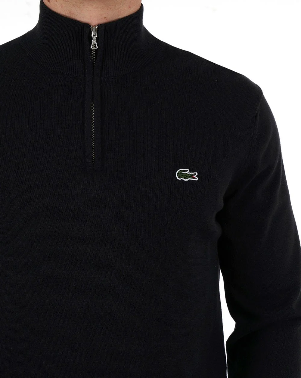 Lacoste Half Zip knit Jumper Black - Image 2