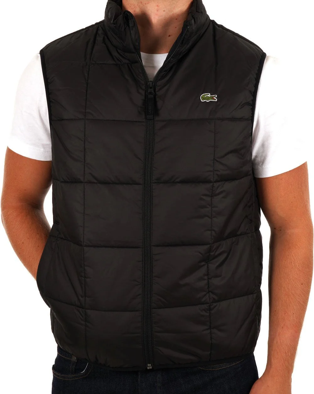 Lacoste Hooded Gilet Black - Image 3