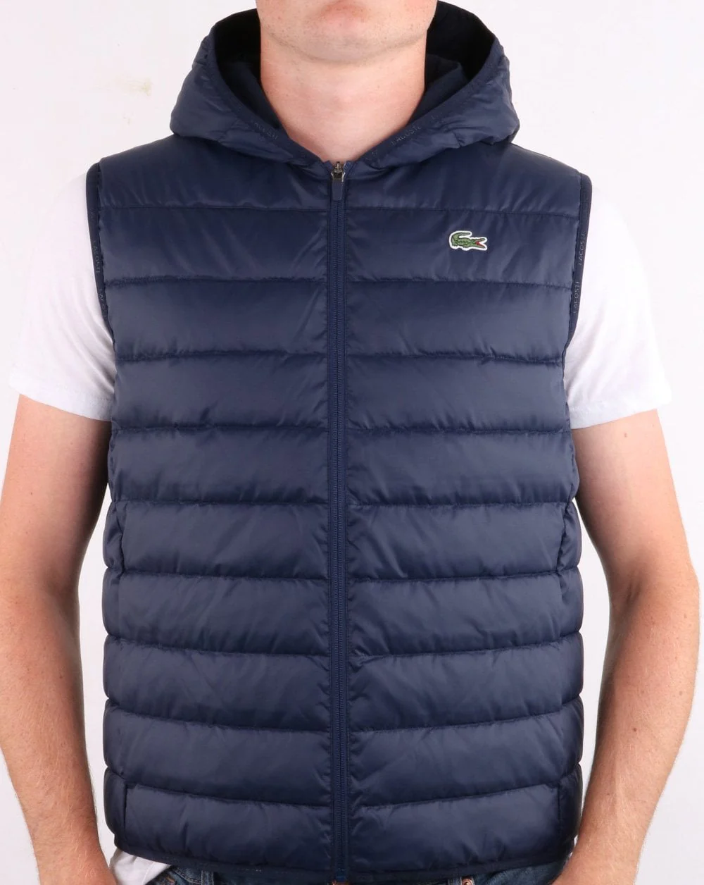 Lacoste Hooded Gilet Navy - Image 3