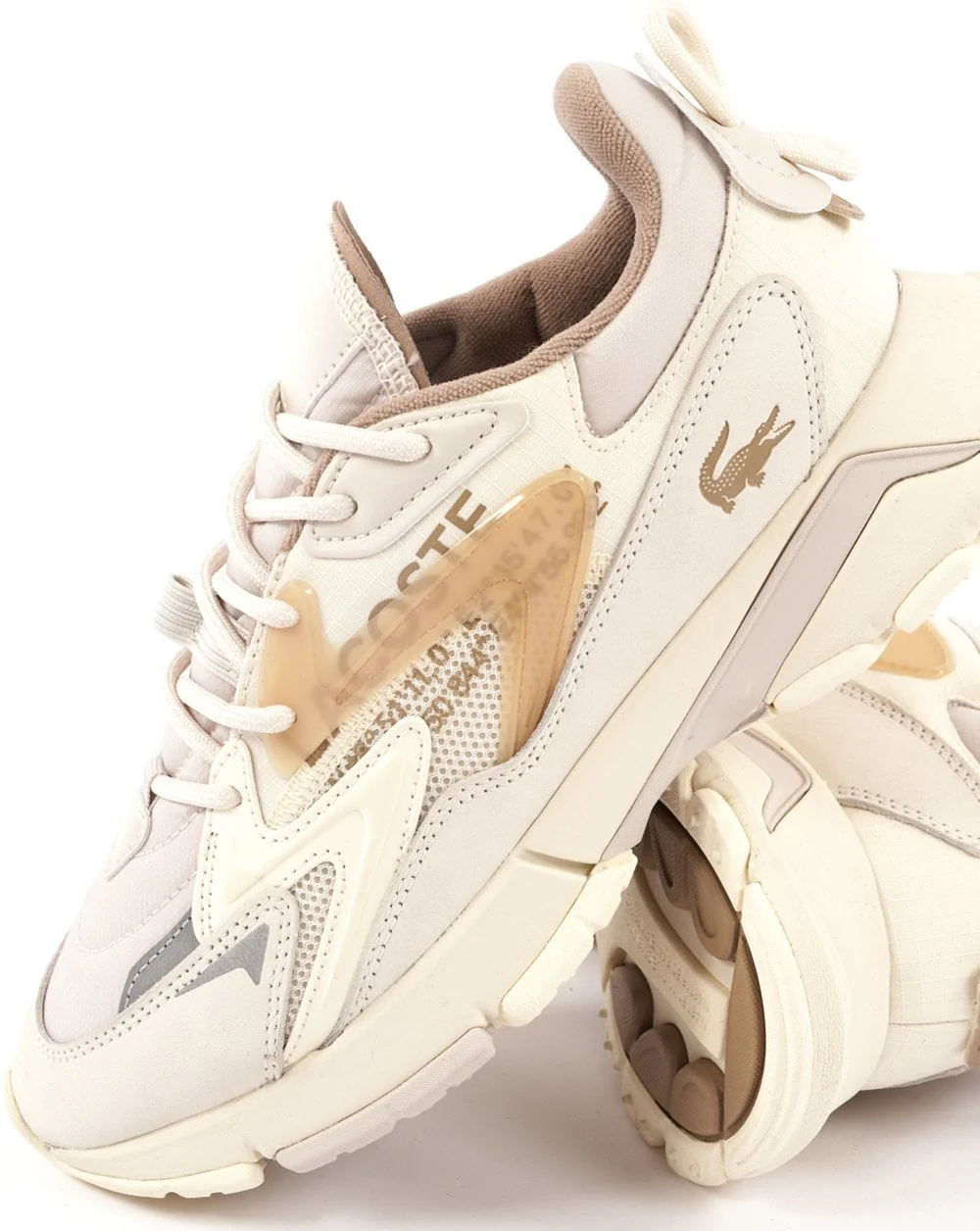 Lacoste L003 Neo Tech Trainers Off White / Light Brown