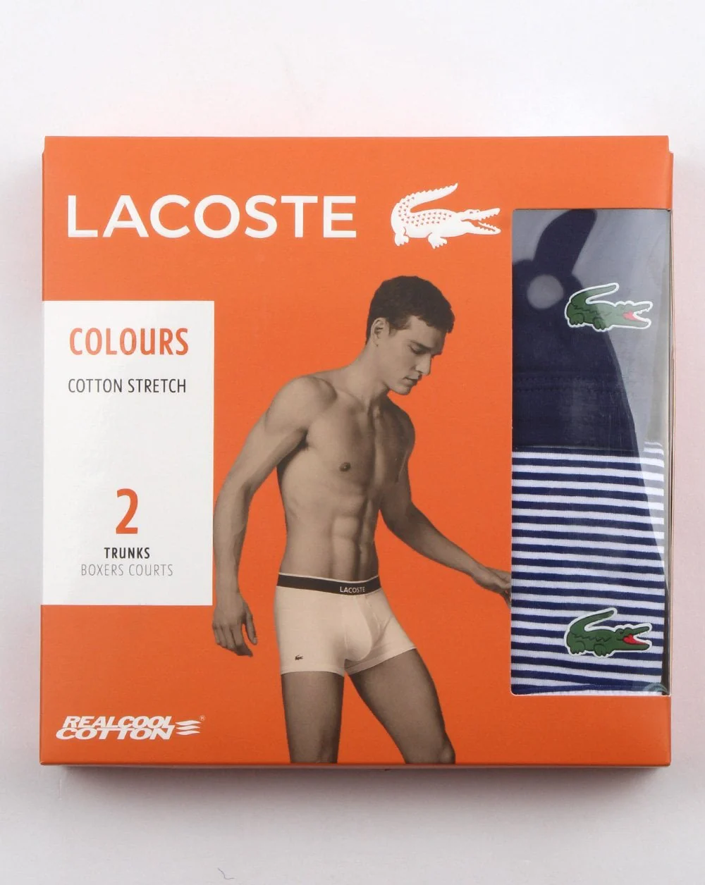 Lacoste Lacoste Twin Pack Boxer Shorts Navy/blue - Image 3