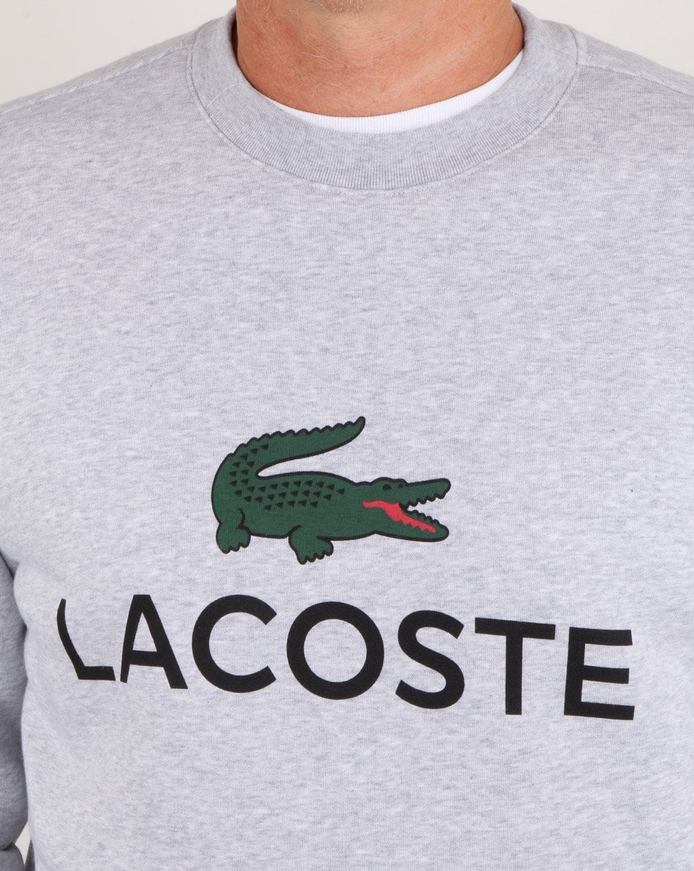 Lacoste Logo Sweatshirt Silver Chine - Image 2