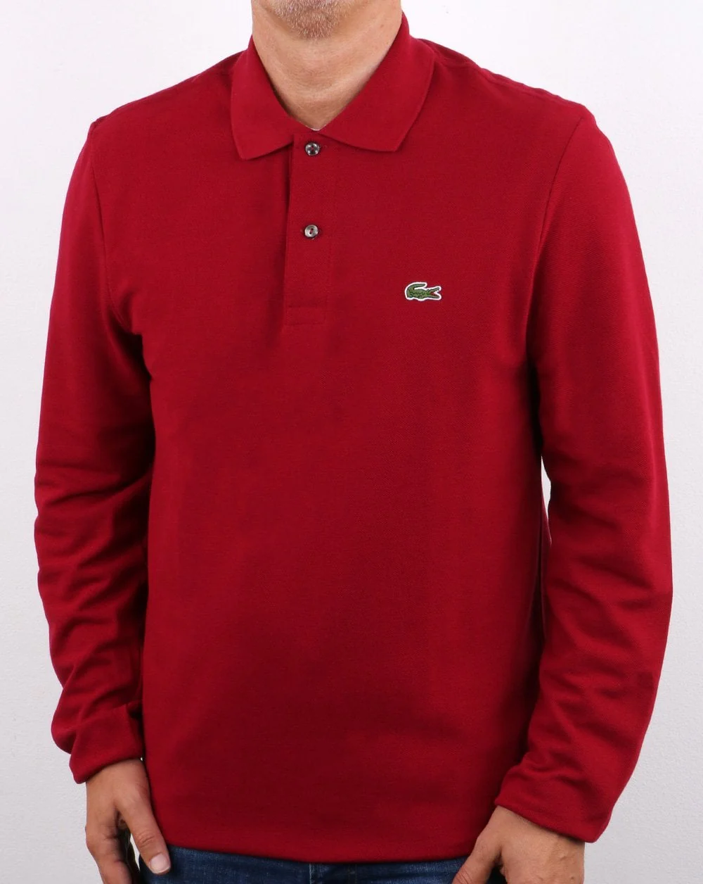 Lacoste Long Sleeve Polo Shirt Red