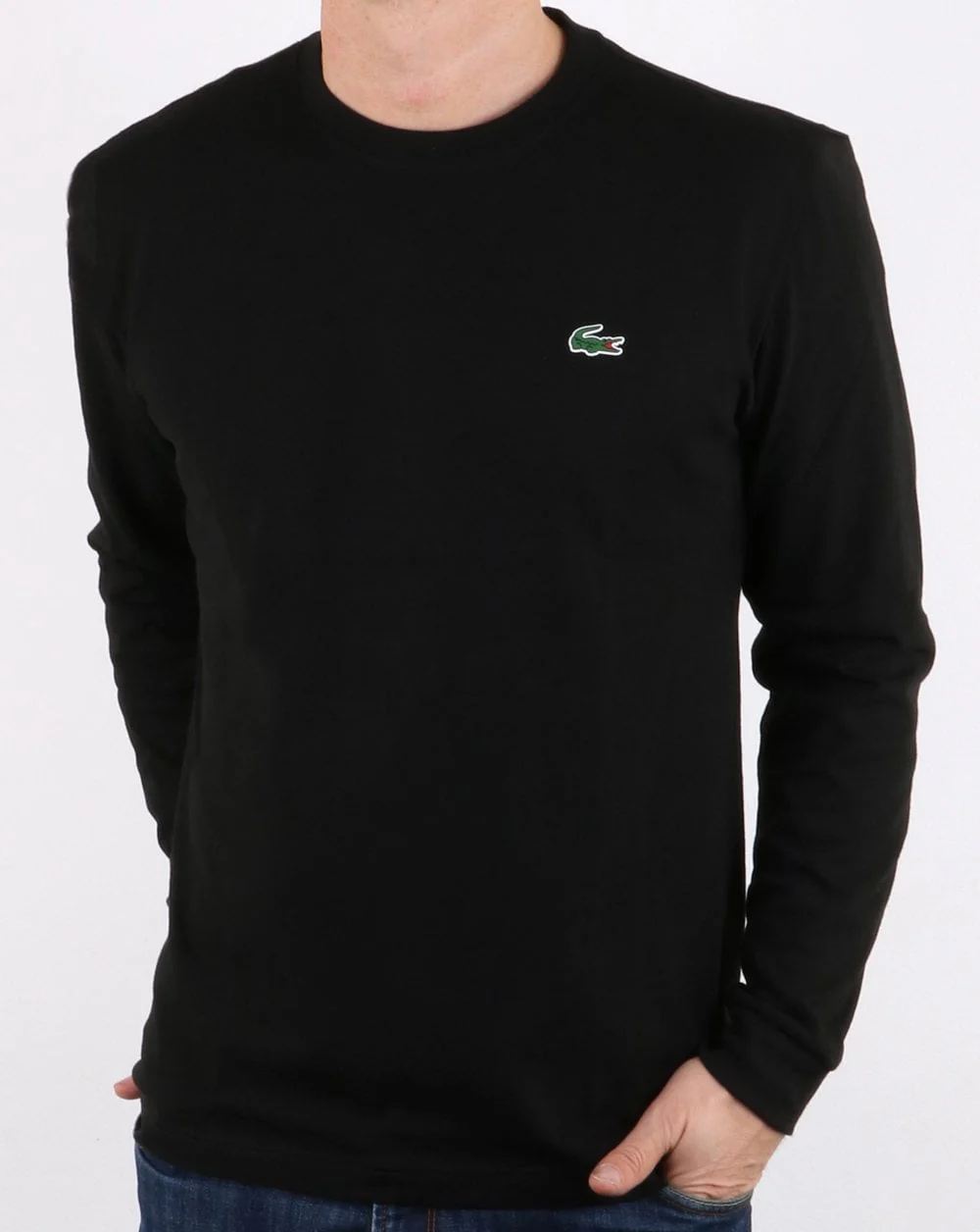 Lacoste Long Sleeve T-Shirt Black - Image 3
