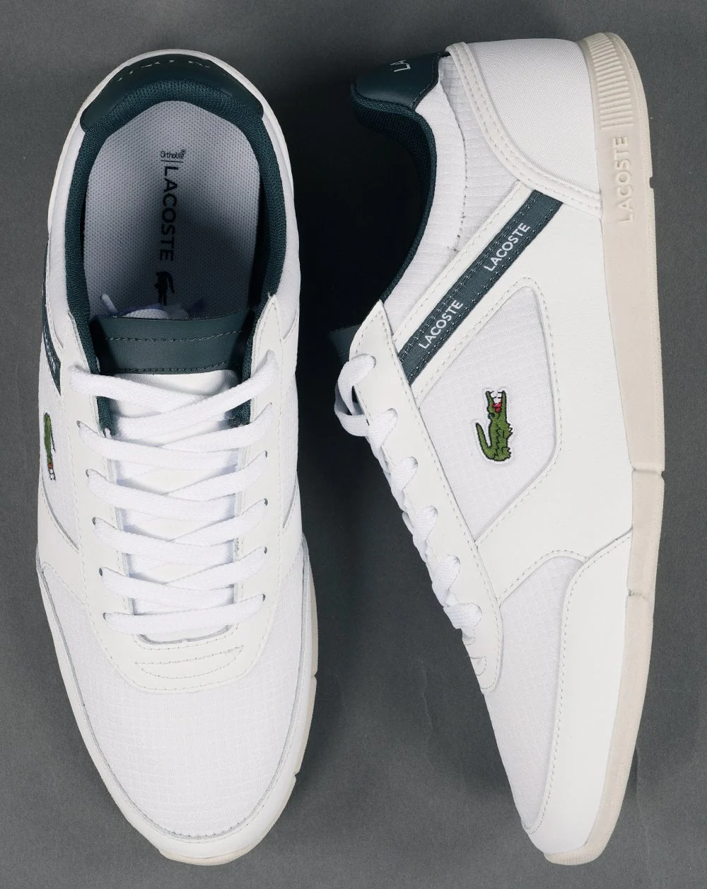 Lacoste Menerva Sport Trainer White/Dark Green - Image 4
