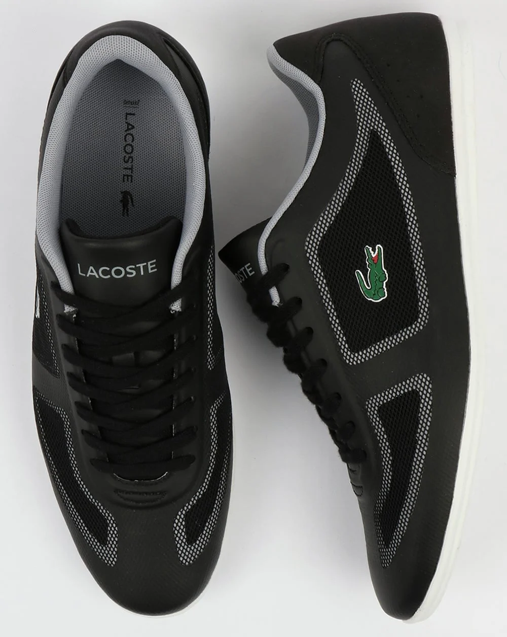 Lacoste Misano Evo Trainers Black/Grey - Image 2