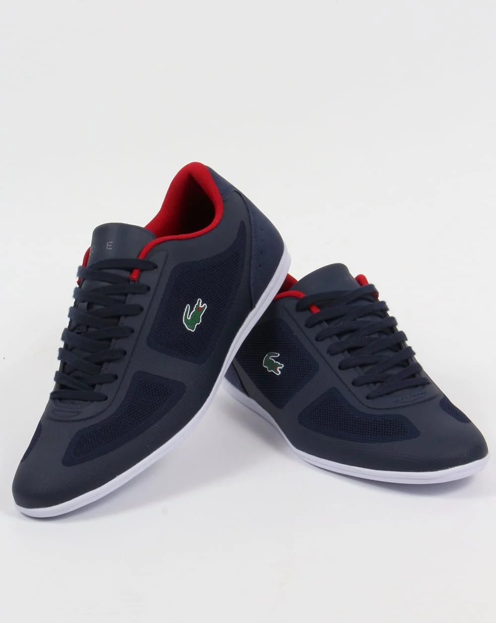 Lacoste Misano Evo Trainers Navy/Red - Image 3