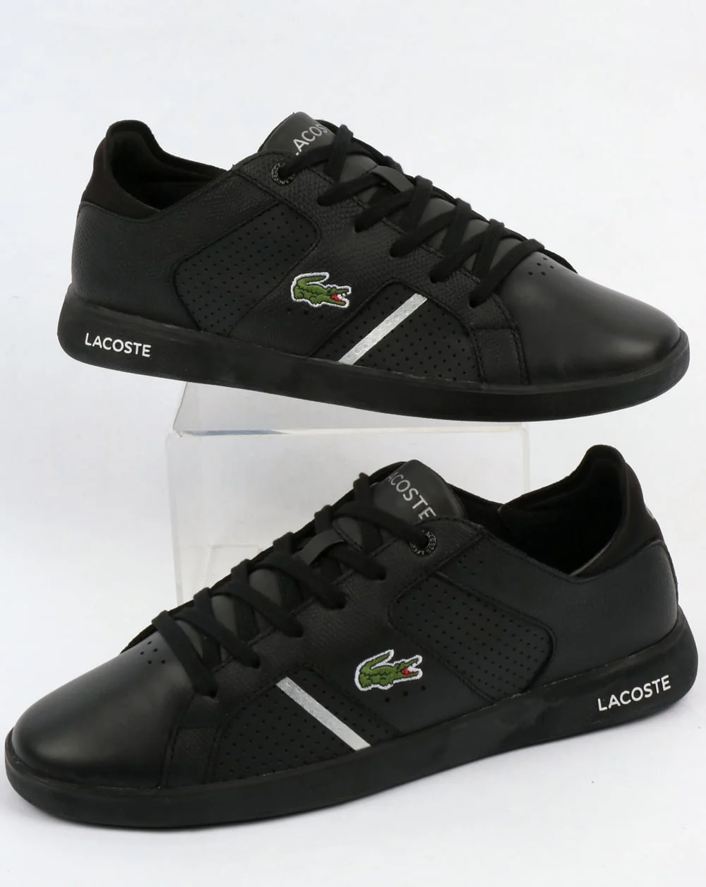 Lacoste Novas Trainers Black/Silver