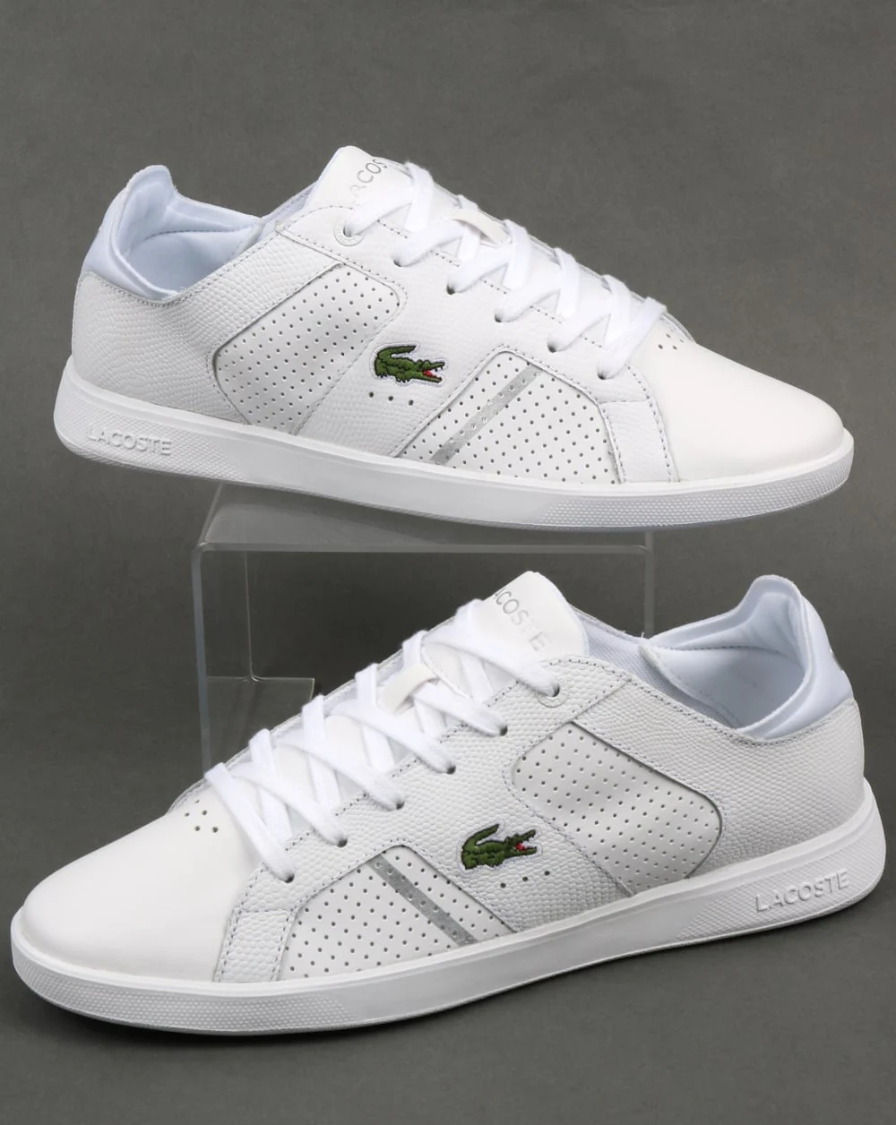 Lacoste Novas Trainers White/Silver