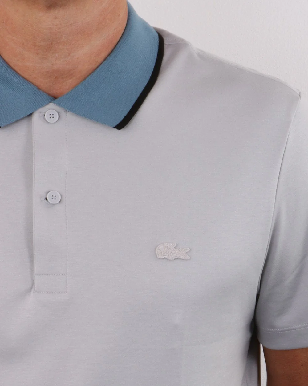 Lacoste Polo Shirt Grey - Image 3