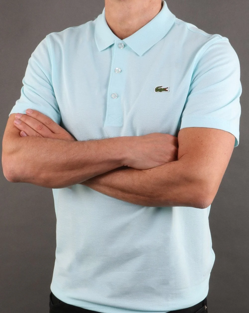 Lacoste Polo Shirt in Aqua Blue - Image 3