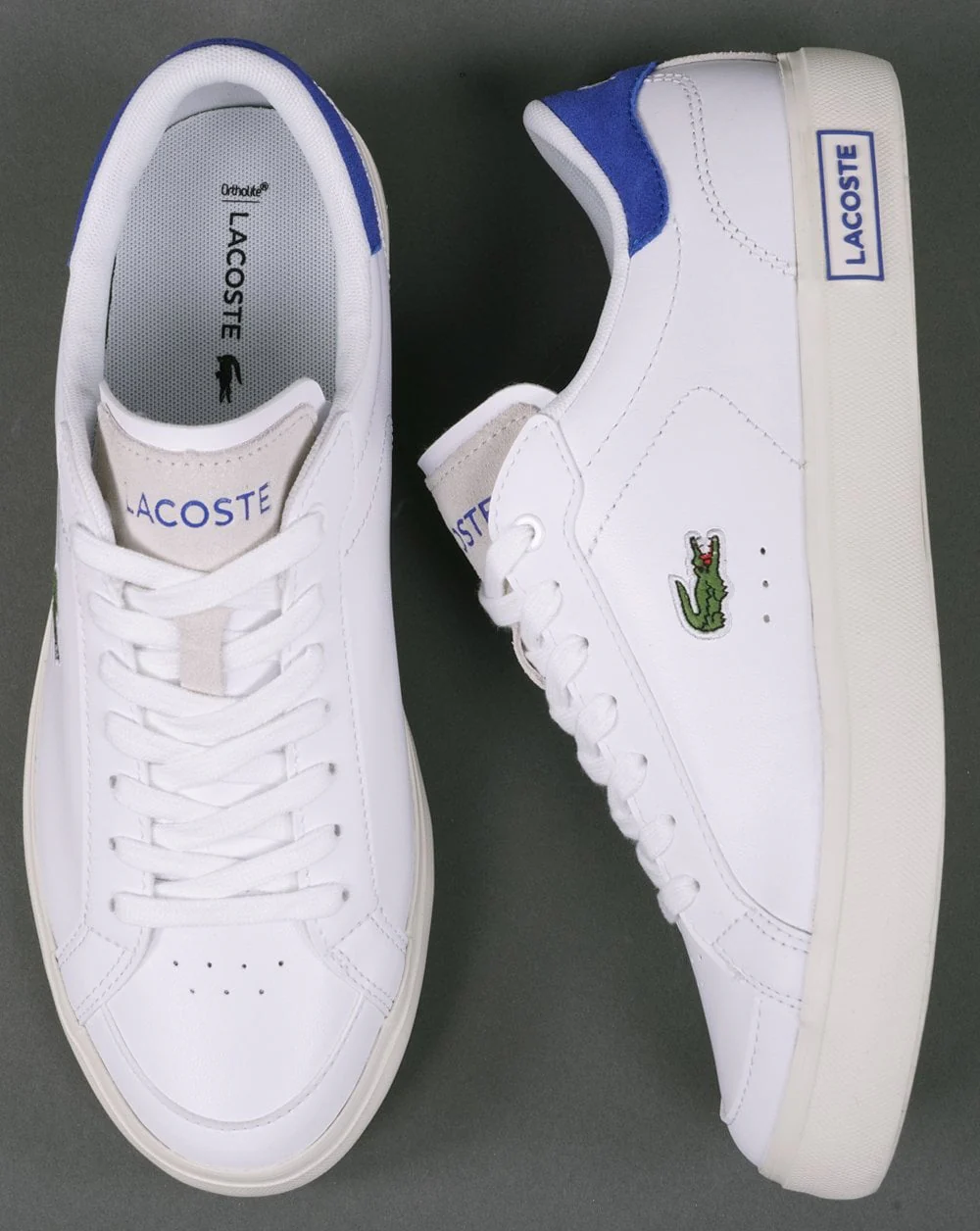 Lacoste Powercourt 123 SMA Trainer White/Blue - Image 4