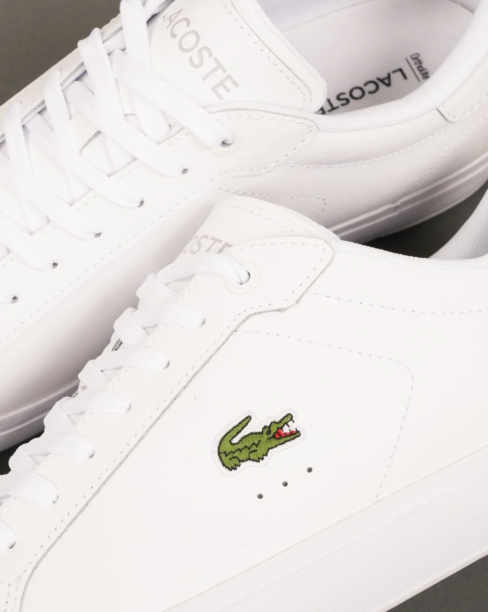 Lacoste Powercourt Trainers White/White - Image 3