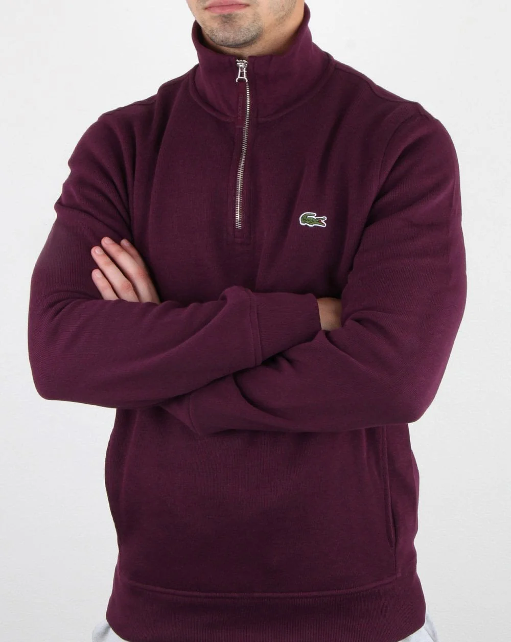 Lacoste Quarter Zip Top Deep Purple - Image 2