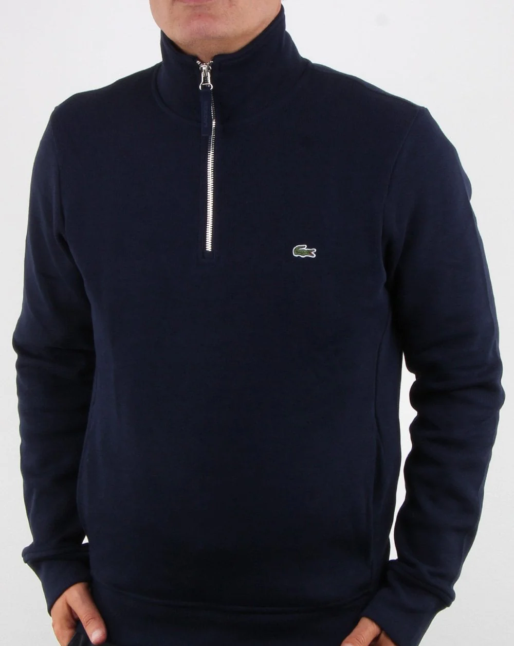 Lacoste Quarter Zip Top Navy