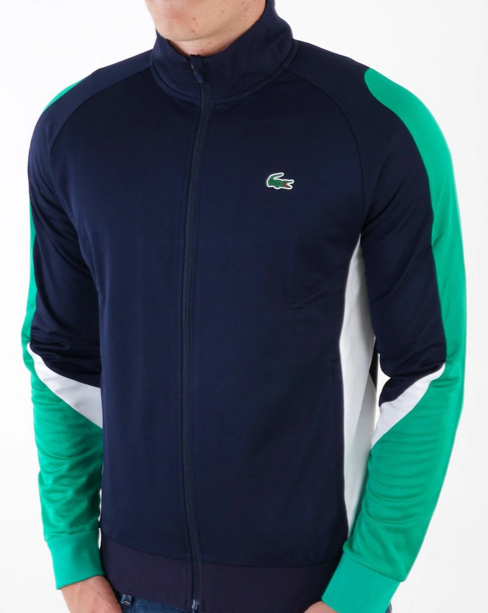Lacoste Sport Contrasting Track Top Navy/Green - Image 3