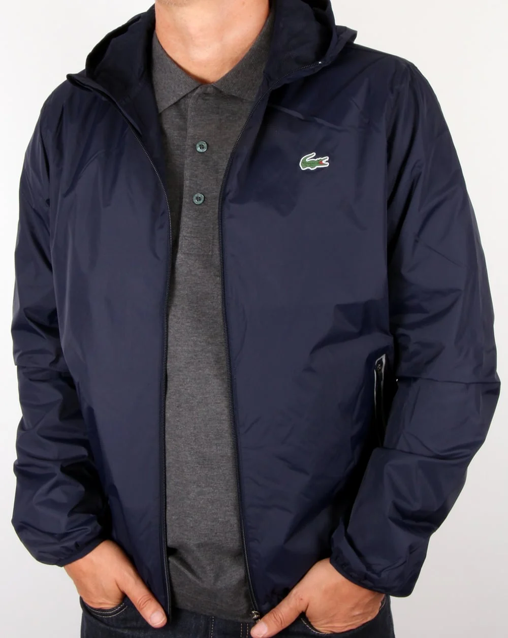 Lacoste Sport Tech Hooded Jacket Navy - Image 4