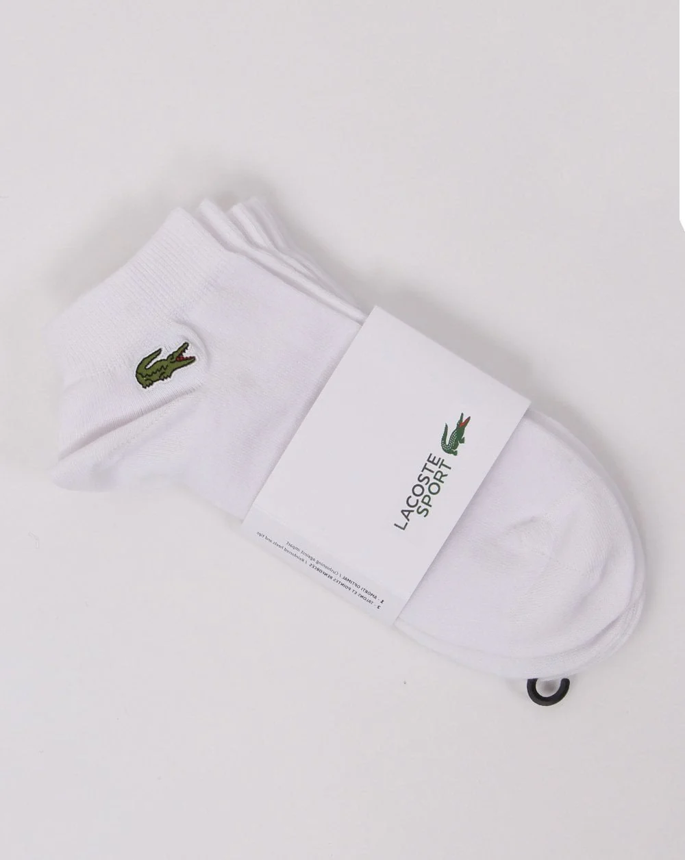 Lacoste Sport Triple Pack Low Cut Socks White