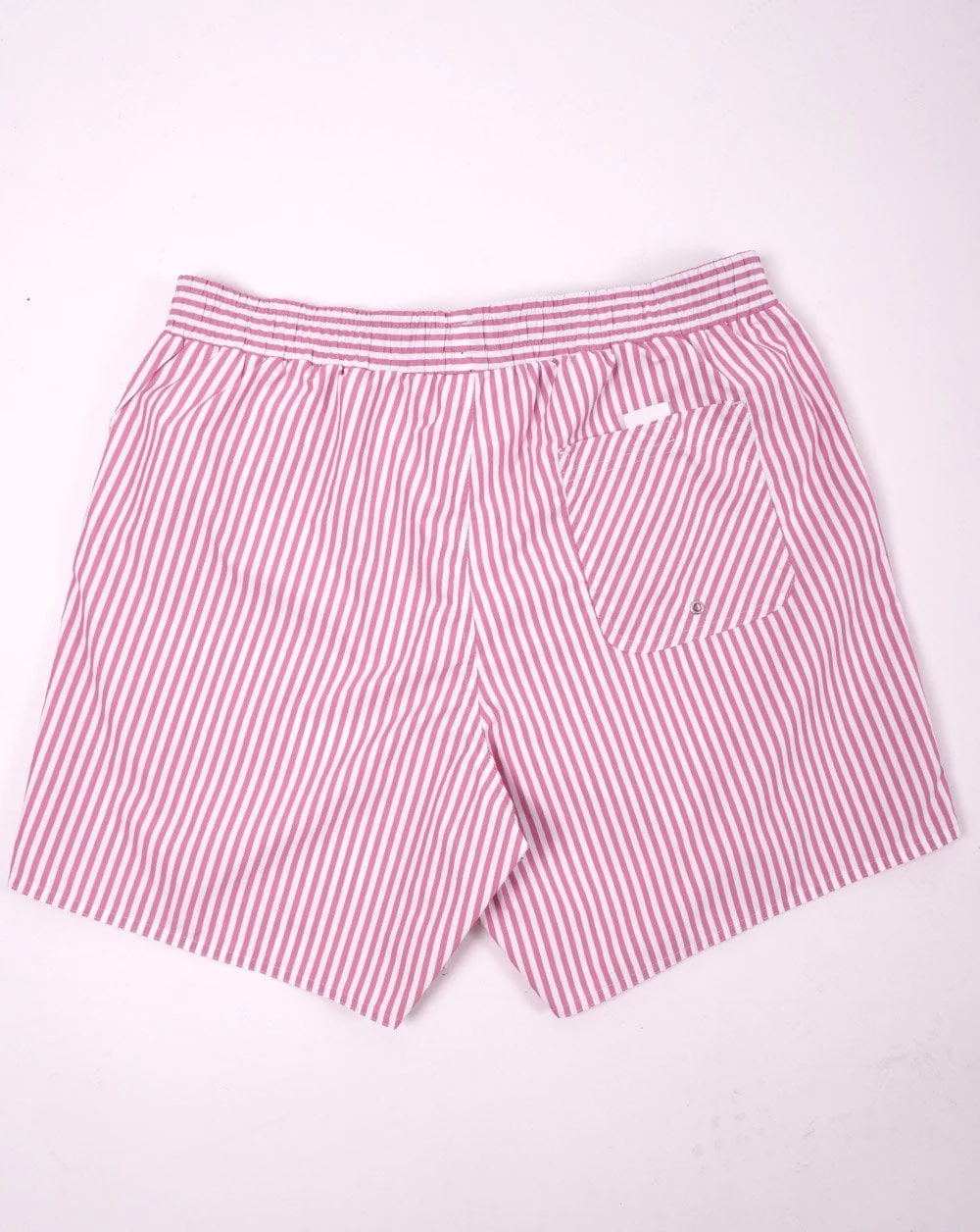 Lacoste Stripe Swim Shorts Pink/White - Image 3