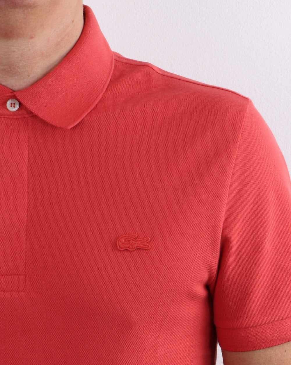 Lacoste Tonal Polo Shirt Coral - Image 2